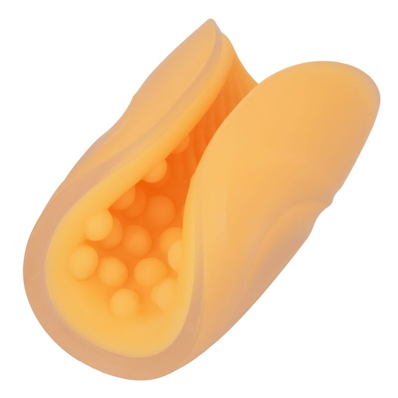 CALEXOTICS - MASTURBÁTOR S KORÁLKOVÝM DRŽADLEM ORANŽOVÝ