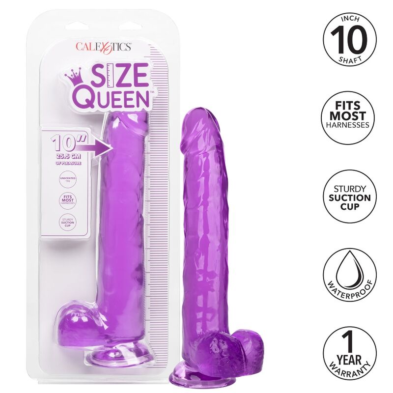 CALEXOTICS - DILDO VELIKOSTI QUEEN FIALOVÉ 25,5 CM