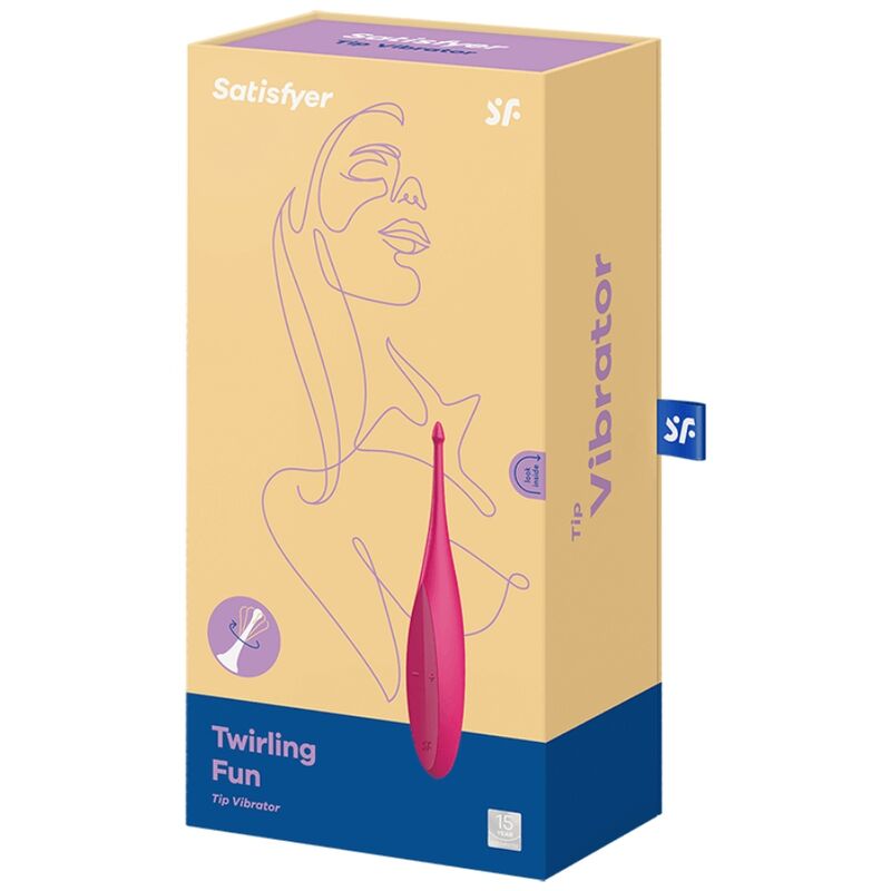 SATISFYER - VIBRAČNÍ TYČINKA S ROTAČNÍM ŠPIČKOU RŮŽOVÁ