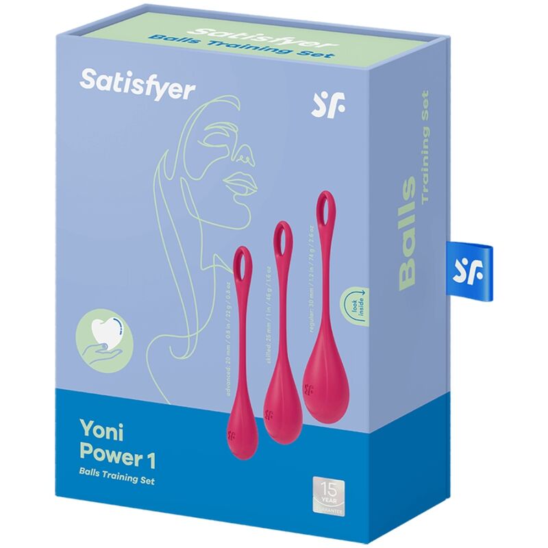 SATISFYER - TRÉNINKOVÁ SADA YONI POWER 1 ČERVENÁ