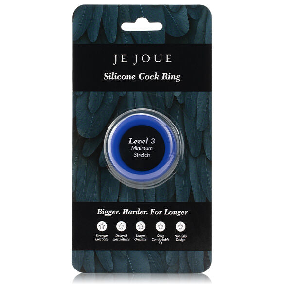 JE JOUE - MODRÝ SILIKONOVÝ KROUŽEK - MINIMÁLNÍ uškrcení