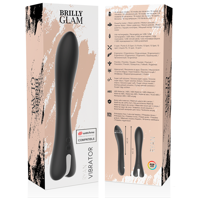 BRILLY GLAM - RYAN VIBRATOR KOMPATIBILNÍ S BEZDRÁTOVOU TECHNOLOGII WATCHME