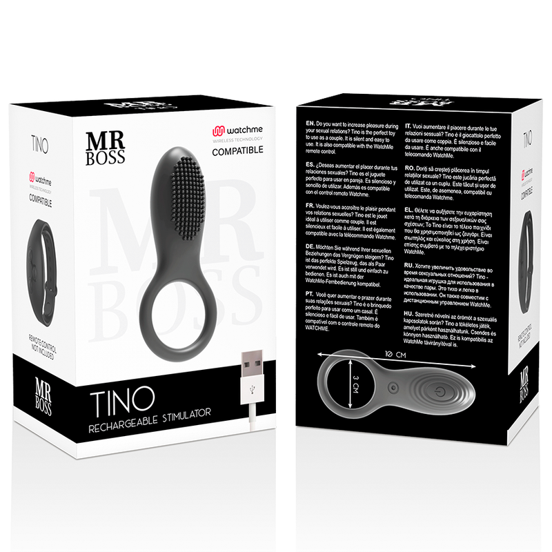 Stimulační prsten MR BOSS - TINO KOMPATIBILNÍ S BEZDRÁTOVOU TECHNOLOGII WATCHME
