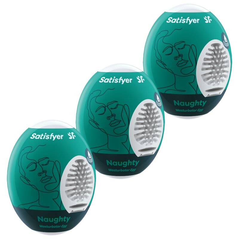SATISFYER - 3 MASTURBÁTOROVÁ VEJCE NAUGHTY