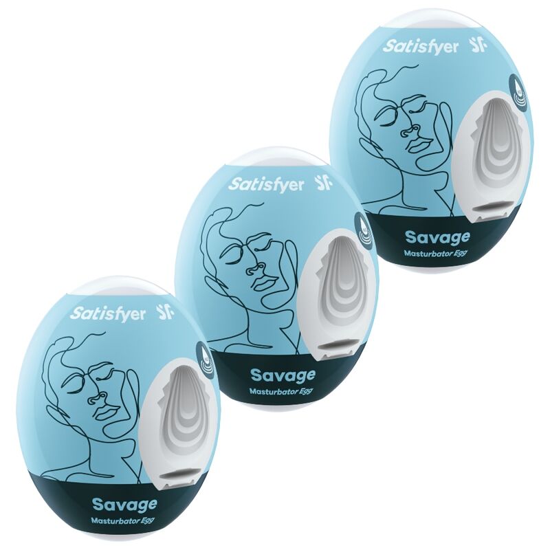 SATISFYER - 3 MASTURBÁTOROVÁ VEJCE SAVAGE