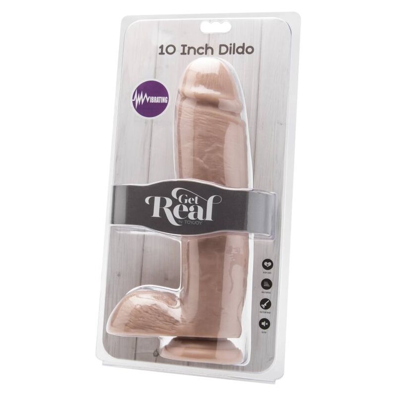 ZÍSKEJTE REÁL - DILDO 25,5 CM S KOULEMI A VIBRÁTOREM