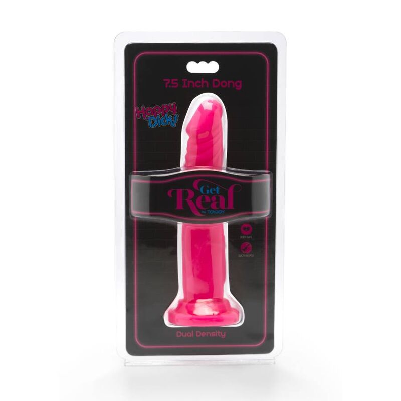 ZÍSKEJTE REÁL - HAPPY DICKS DONG 19 CM RŮŽOVÝ