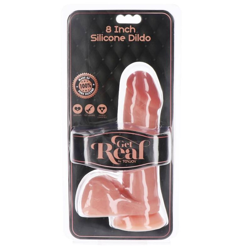 SILIKONOVÉ DILDO 20,5 CM S KOULEMI SKIN
