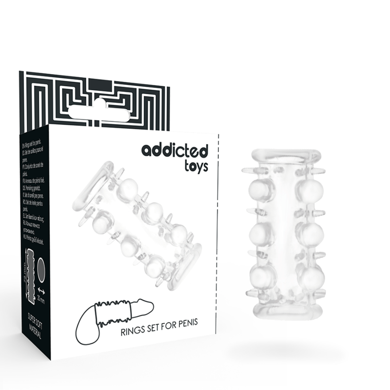 ADDICTED TOYS - PRŮHLEDNÝ NÁVLEK NA PENIS