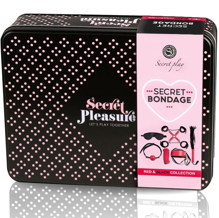 SECRETPLAY - BDSM SADA 6 DÍLŮ ČERVENÁ KOLEKCE