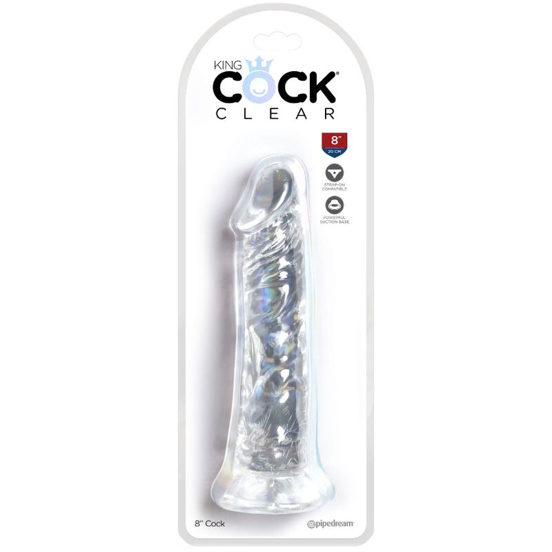 KRÁLOVSKÝ PENIS - PRŮHLEDNÝ REALISTICKÝ PENIS 19,7 CM TRANSPARENTNÍ