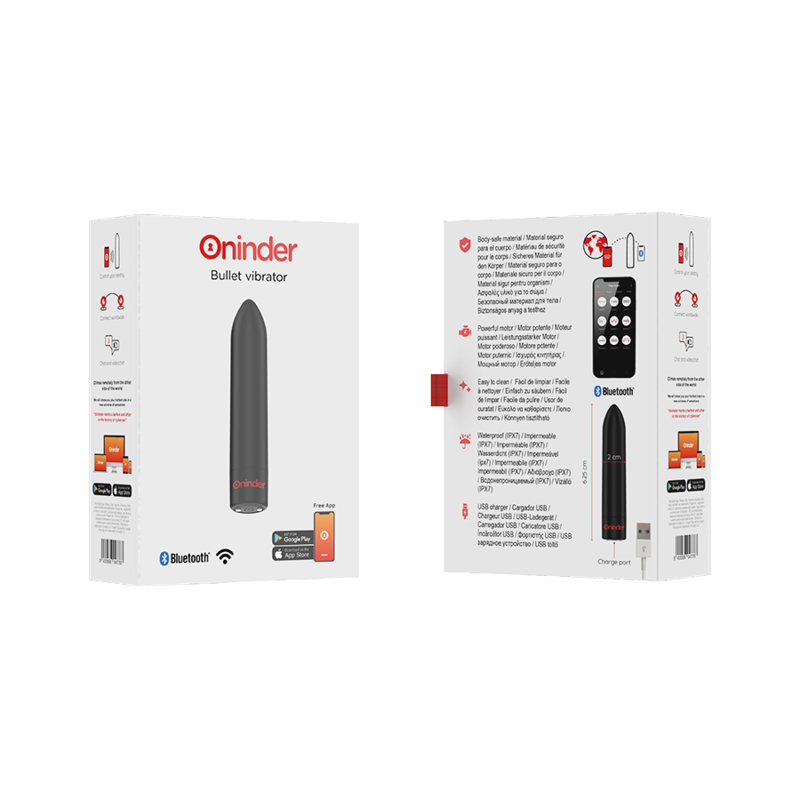ONINDER - BERLIN BULLET VIBRÁTOR ČERNÝ 9 REŽIMŮ 8,5 X 2 CM - BEZPLATNÁ APLIKACE