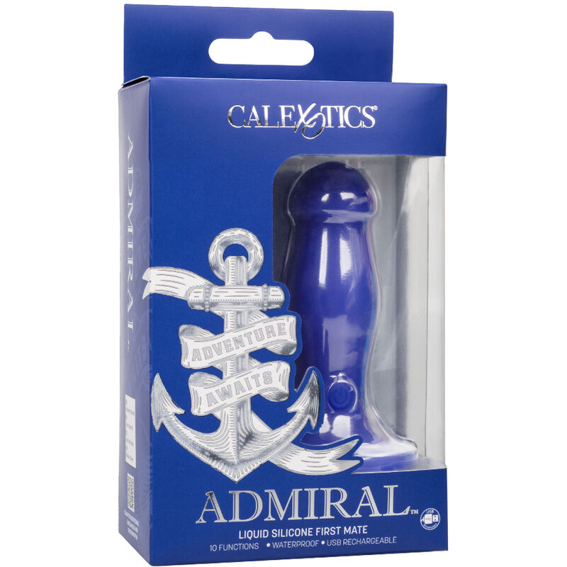 CALEXOTICS - Vibrátor s análním kolíkem Admirál First Mate, modrý