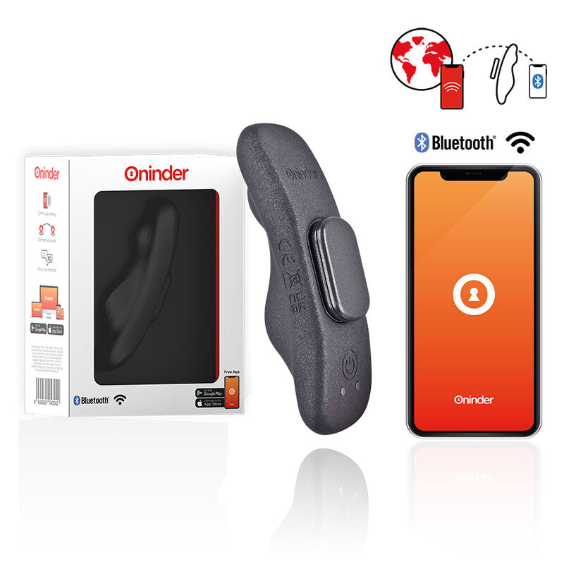 ONINDER - MANILA PANTY DOBÍJECÍ VIBRÁTOR 9 RYCHLOSTÍ 9,6 CM X 2,6 CM - BEZPLATNÁ APLIKACE