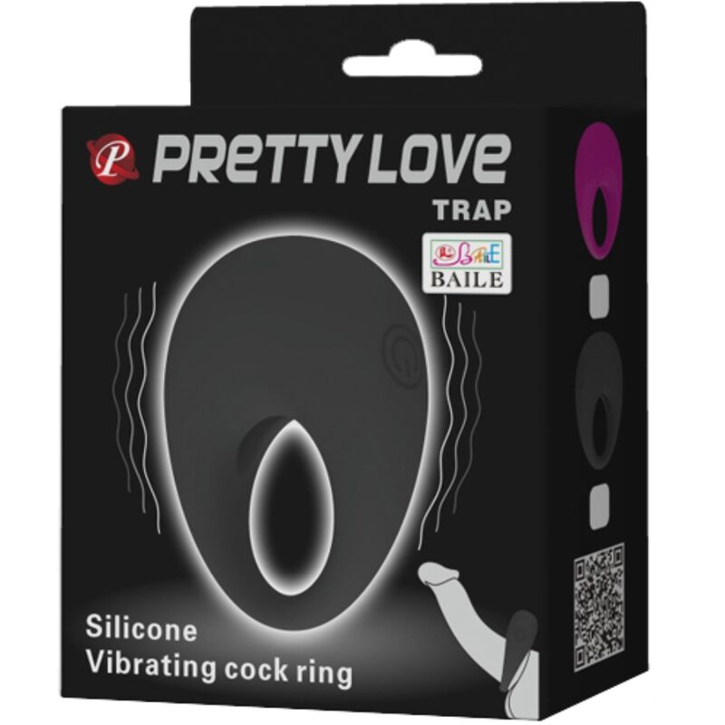 Vibrační kroužek PRETTY LOVE - TRAP ČERNÝ