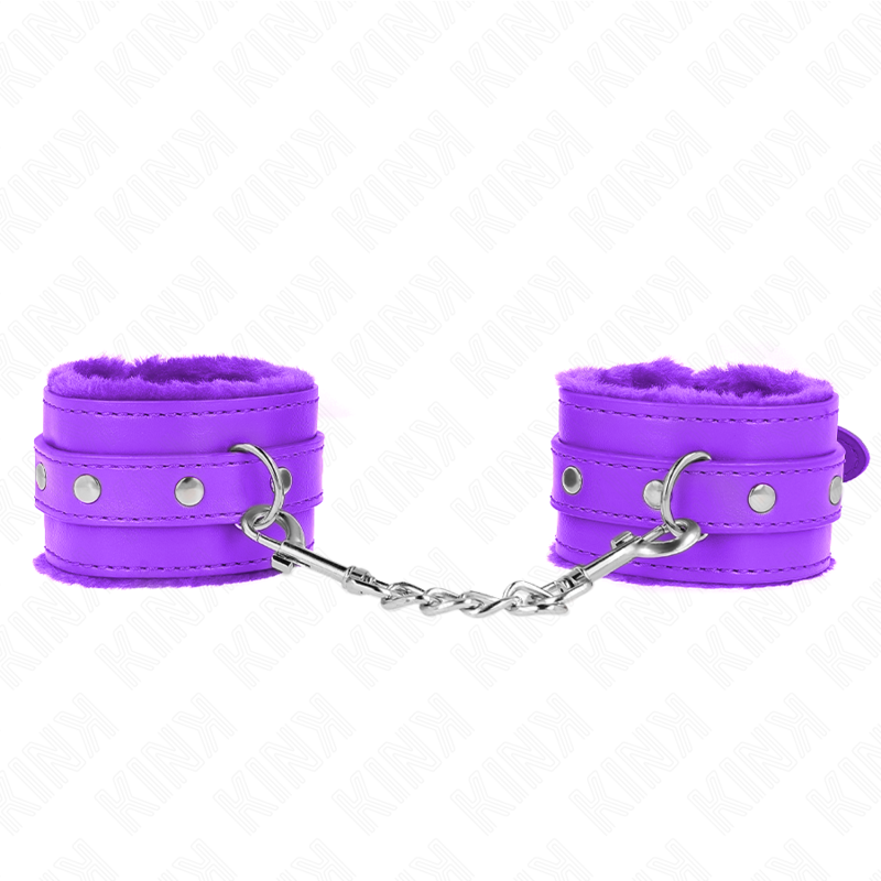 KINK - PRÉMIOVÉ ZÁPĚSTNÍ PÁSY S KOŽEŠINOVOU PODŠÍVKOU, FIALOVÉ S NASTAVITELNÝM FIALOVÝM PÁSKEM, 17-29 CM X 6 CM