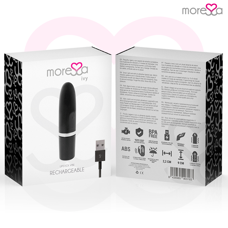 MORESSA - VIBRÁTOROVÝ STIMULÁTOR IVY CESTOVNÍ ČERNÁ