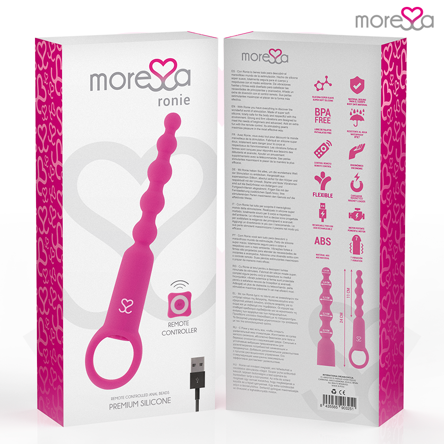 MORESSA - RONIE DÁLKOVÉ OVLÁDÁNÍ ANÁLNÍ POTĚŠENÍ RŮŽOVÁ