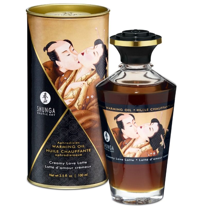 SHUNGA - MASÁŽNÍ OLEJ S PŘÍCHUTÍ KÁVY S TEPLÝM EFEKTEM 100 ML