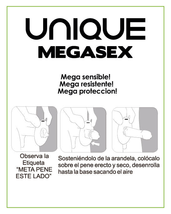 UNIQ - MEGASEX KONDOMY BEZ LATEXU PRO CITLIVÉ POUŽITÍ 3 KS