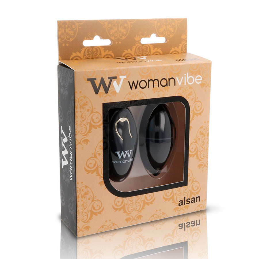 WOMANVIBE - ALSAN EGG DÁLKOVÝ OVLADAČ ČERNÝ SILIKON ČERNÝ