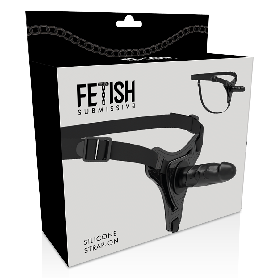 FETIŠ SUBMISSIVNÍ POSTROJ - REALISTICKÝ ČERNÝ SILIKON 15 CM