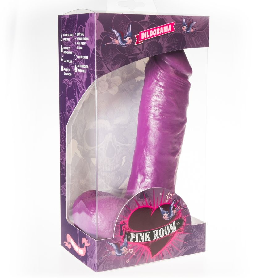 RŮŽOVÝ POKOJ - REALISTICKÉ DILDO ANTON FIALOVÉ 21,5 CM