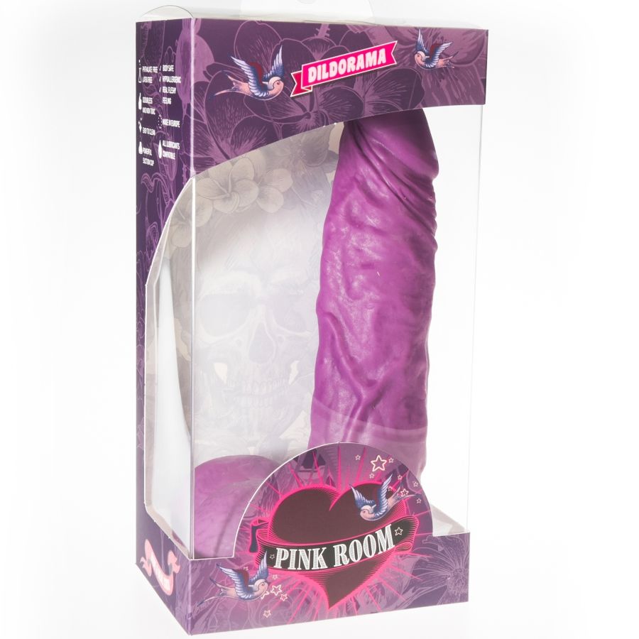 RŮŽOVÝ POKOJ - REALISTICKÉ DILDO CHEMS FIALOVÉ 20 CM