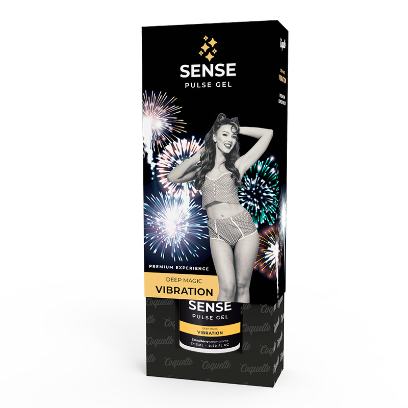KOKETNÍ ŠIK TOUHA - PULSE GEL JAHODA MAGIC VIBRATION PREMIUM 15ML