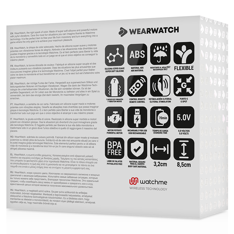 WEARWATCH - WATCHME DVOJITÁ TECHNOLOGIE VIBRÁTOR INDIGO / JET