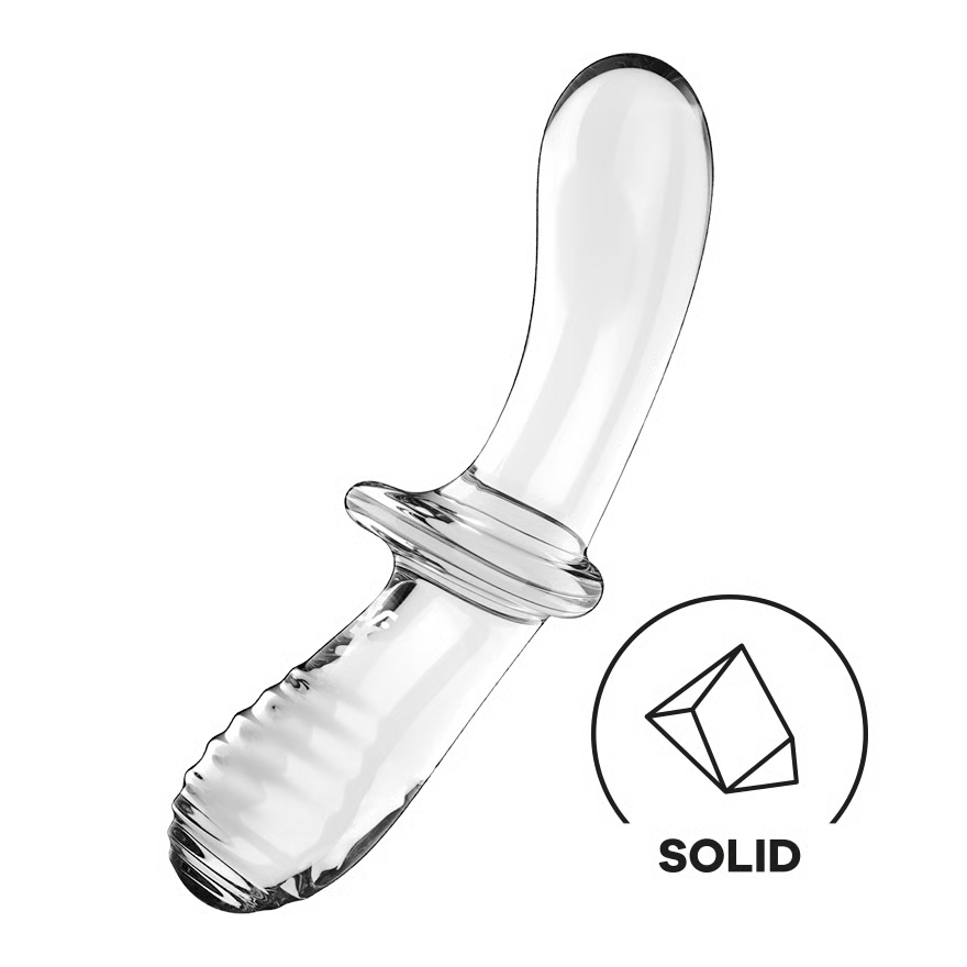 SATISFYER - DOUBLE CRYSTAL DILDO TRANSPARENT