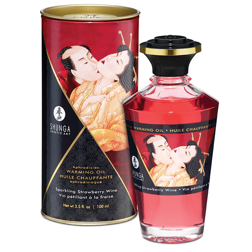 Shunga Aphrodisiac Warming Oil-Sparkling Strawberry Wine