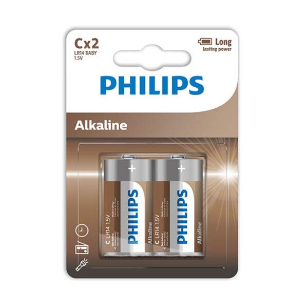 PHILIPS - ALKALICKÉ BATERIE C LR14 BLISTR*2