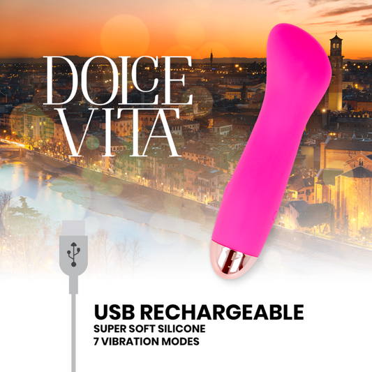 DOLCE VITA - DOBÍJECÍ VIBRÁTOR ONE PINK 7 RYCHLOSTÍ
