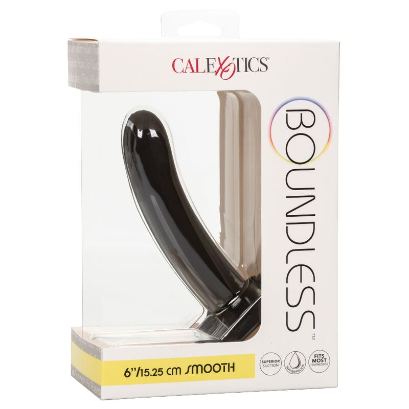CALEXOTICS - BOUNDLESS DILDO 15,25 CM KOMPATIBILNÍ S POSTROJEM, HLADKÉ