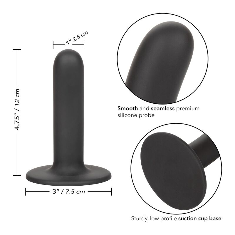 CALEXOTICS - BOUNDLESS DILDO 12 CM KOMPATIBILNÍ S POSTROJEM, HLADKÉ