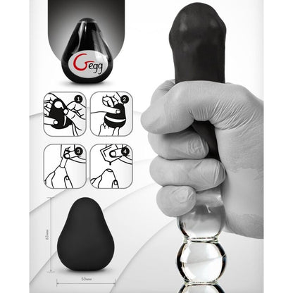 G-VIBE - ZNOVU POUŽITELNÝ TEXTUROVANÝ MASTURBÁTOR EGG ČERNÝ
