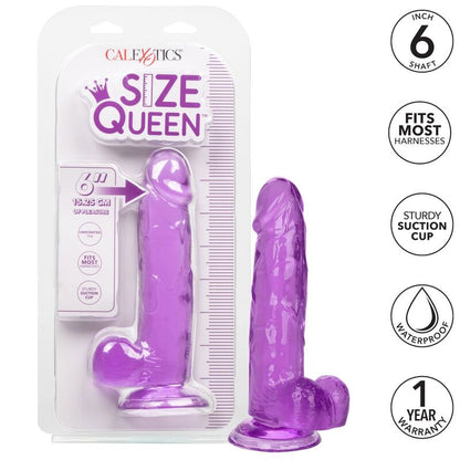 CALEXOTICS - DILDO VELIKOSTI QUEEN FIALOVÉ 15,3 CM