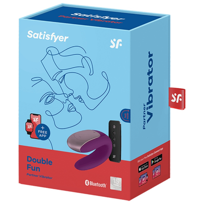 SATISFYER - DVOJITÁ ZÁBAVA S PARTNEREM - FIALOVÝ