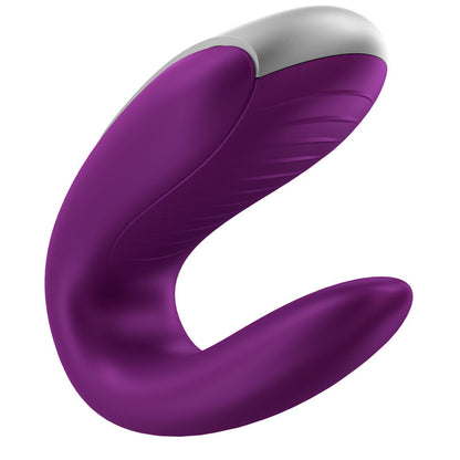 SATISFYER - DVOJITÁ ZÁBAVA S PARTNEREM - FIALOVÝ