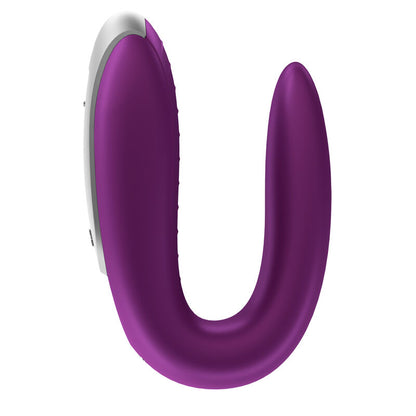 SATISFYER - DVOJITÁ ZÁBAVA S PARTNEREM - FIALOVÝ