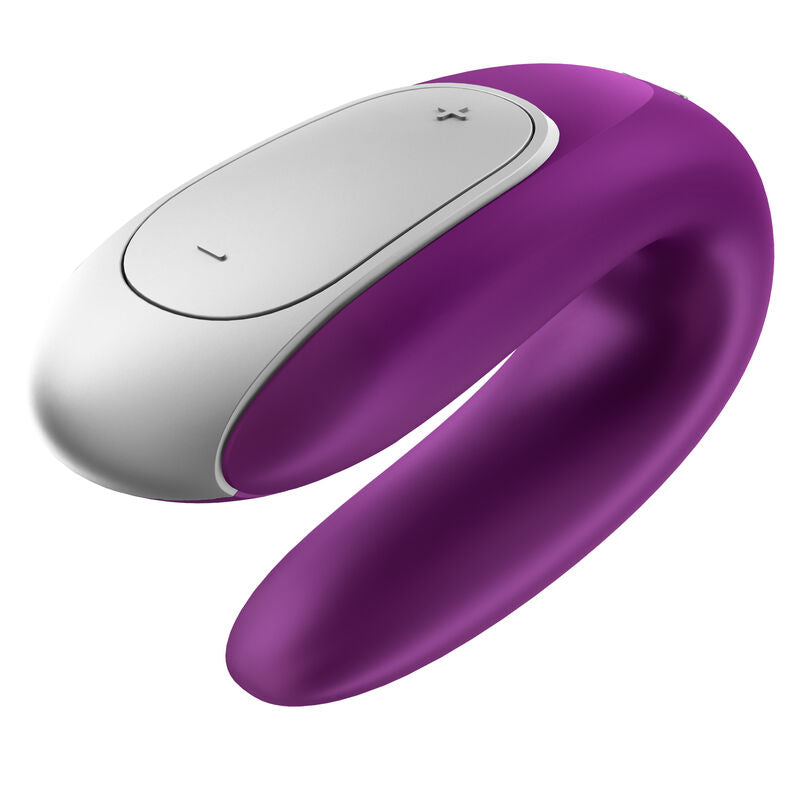 SATISFYER - DVOJITÁ ZÁBAVA S PARTNEREM - FIALOVÝ
