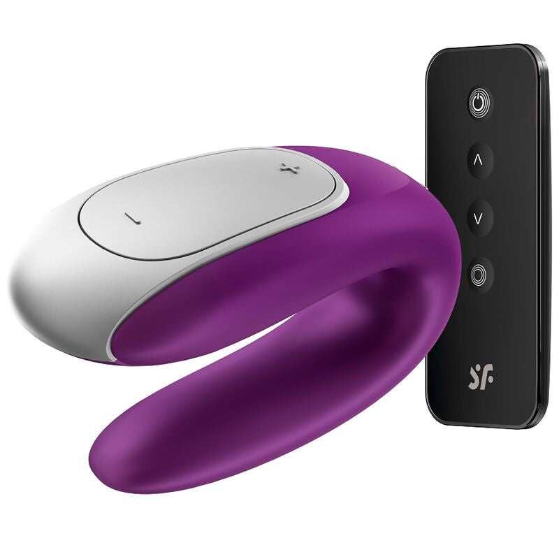 SATISFYER - DVOJITÁ ZÁBAVA S PARTNEREM - FIALOVÝ