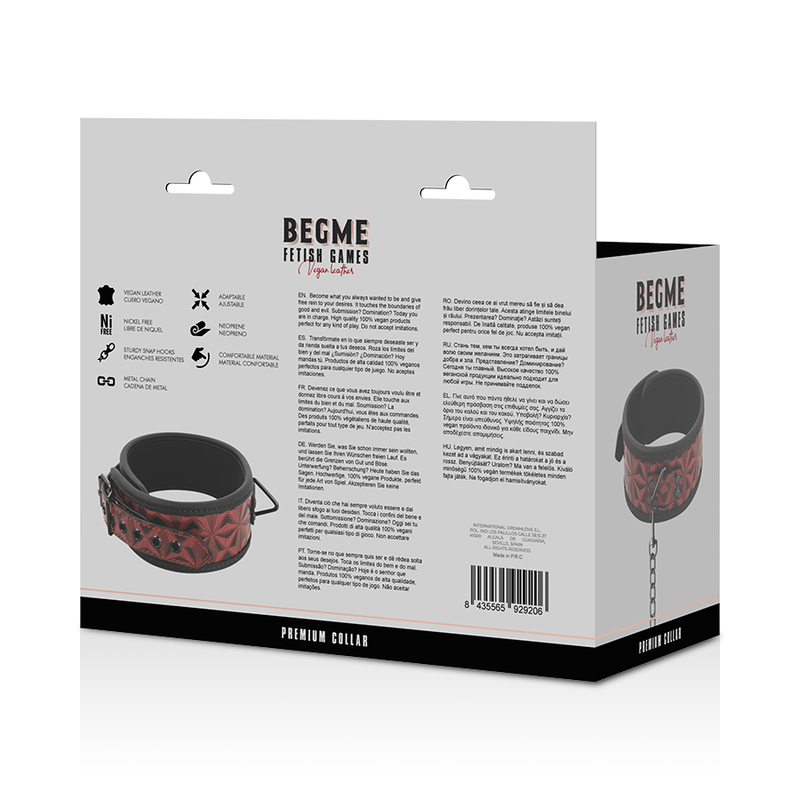 BEGME - PREMIUM VEGANSKÝ KOŽENÝ OBOJEK RED EDITION S NEOPRENOVOU PODŠÍVKOU