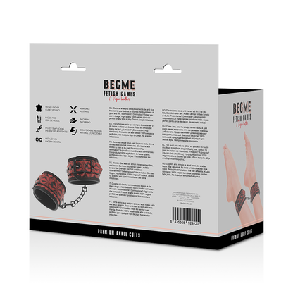 BEGME - PRÉMIOVÉ MANŽETY NA KOTNÍKY RED EDITION S NEOPRENOVOU PODŠÍVKOU