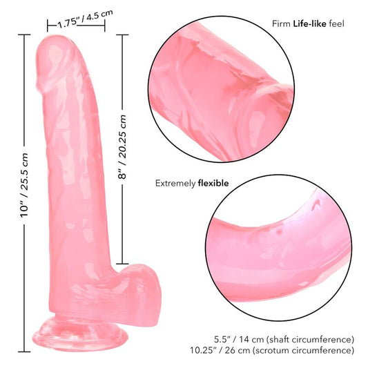 CALEXOTICS - DILDO VELIKOSTI QUEEN RŮŽOVÉ 20,3 CM
