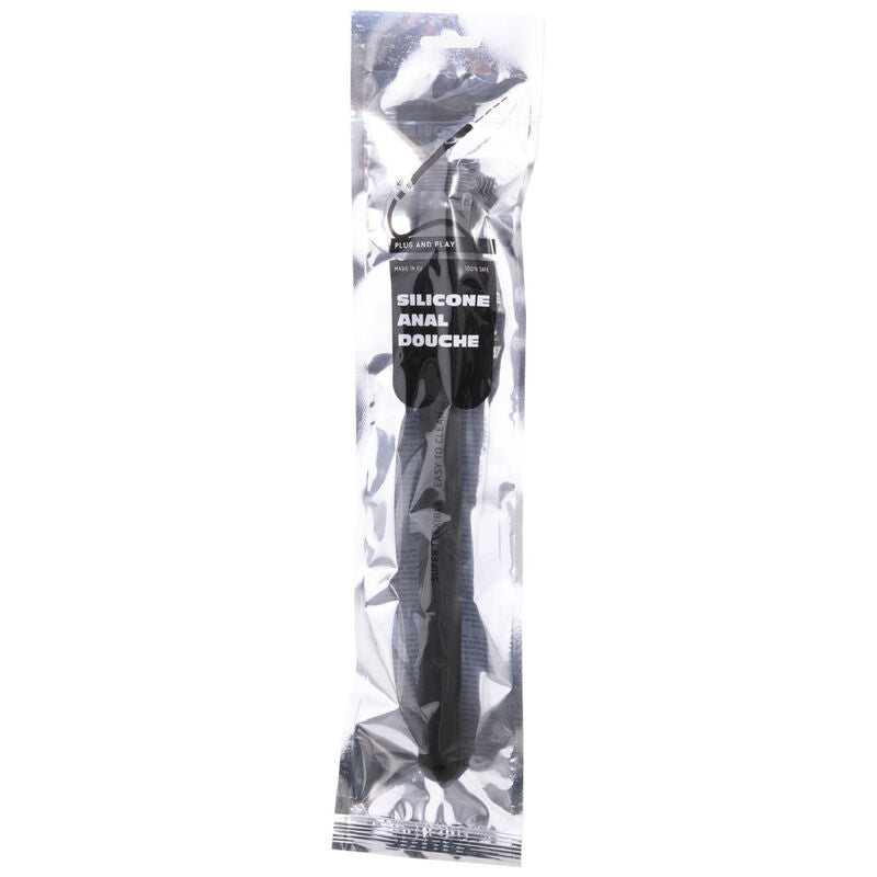 ALL BLACK - ANÁLNÍ SILIKONOVÁ SPRCHOVÁ ZÁTKA 27 CM