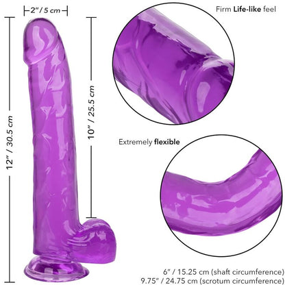 CALEXOTICS - DILDO VELIKOSTI QUEEN FIALOVÉ 25,5 CM