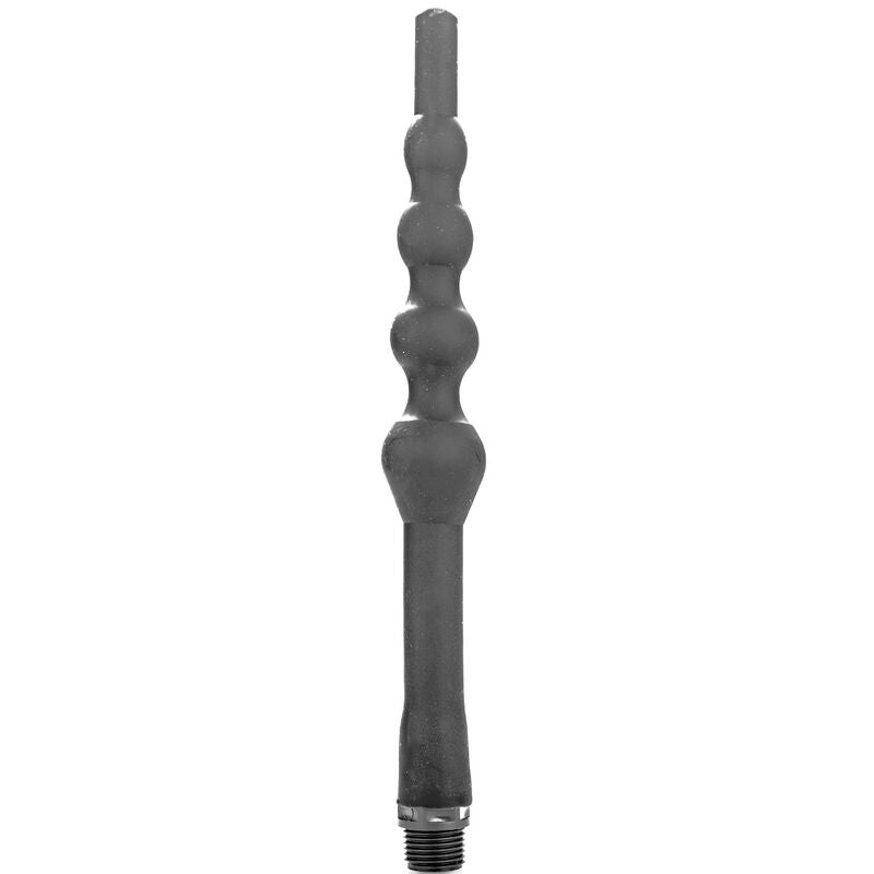 ALL BLACK - SILIKONOVÝ ANÁLNÍ SPRCHOVÝ GUMISK S KORÁLKAMI 27 CM