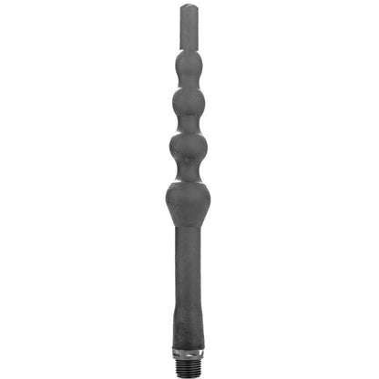 ALL BLACK - SILIKONOVÝ ANÁLNÍ SPRCHOVÝ GUMISK S KORÁLKAMI 27 CM